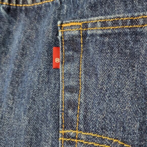 Levis 501 Jeans Mens 48x34 Blue Denim Straight Leg Button Fly Original Classic - Picture 3 of 16